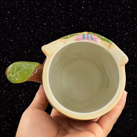 Pier 1 Ceramic Large Owl Coffee Cup Mug Multicolor Bird Whimsical 4.5”T 6”Wide - Picture 10 of 11